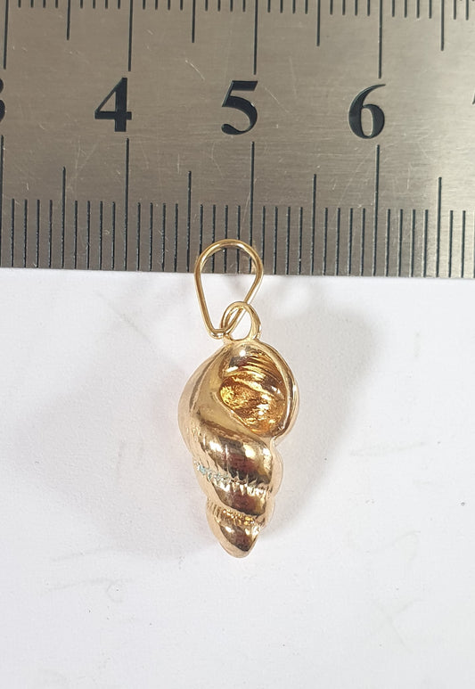 Dije de Caracol de mar Insumo baño de Oro