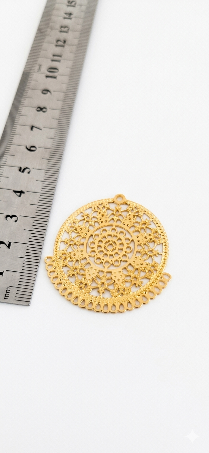 Dije mandala textura satinada
