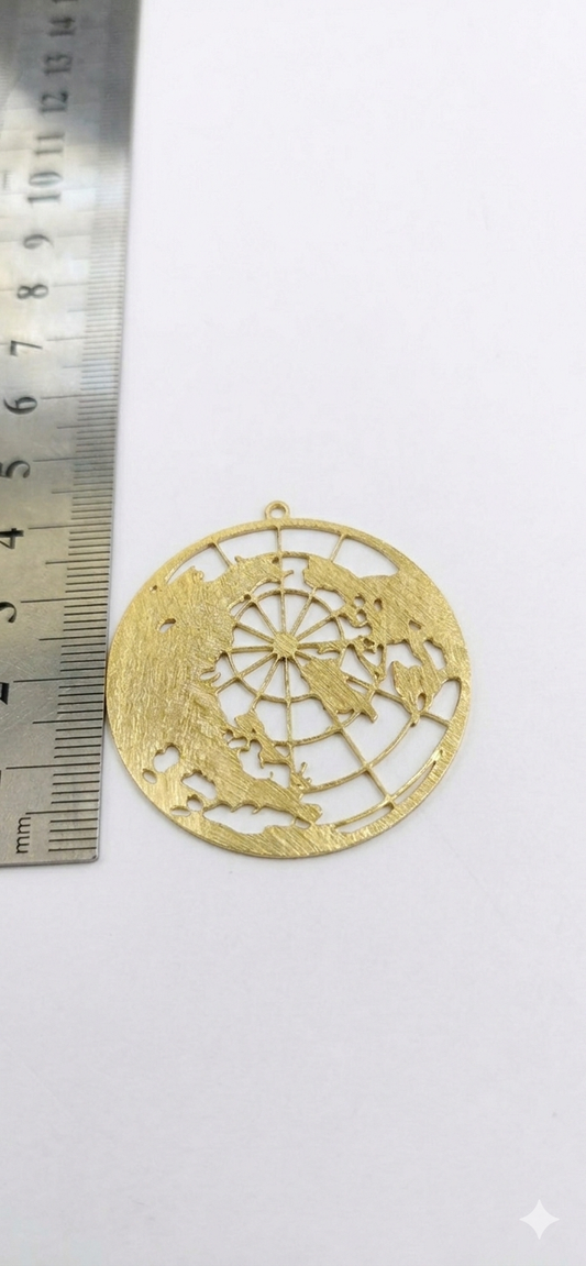 DD004 - Medallon satinado mundo