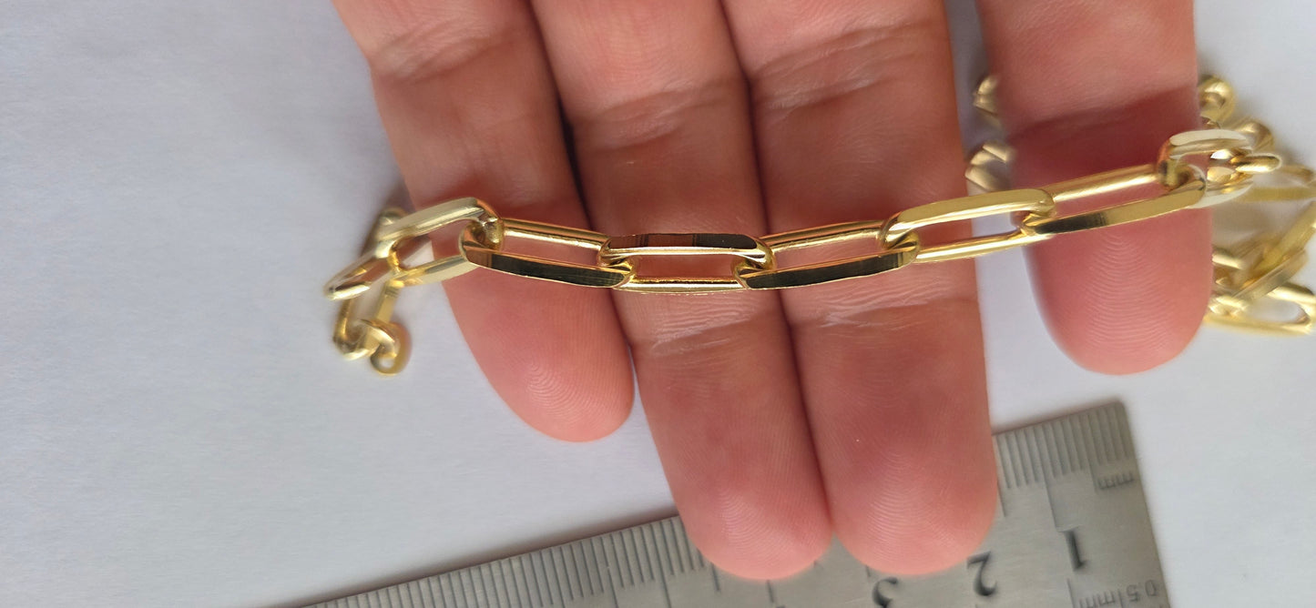 Cadena eslabon rect 12 x 7 mm dor