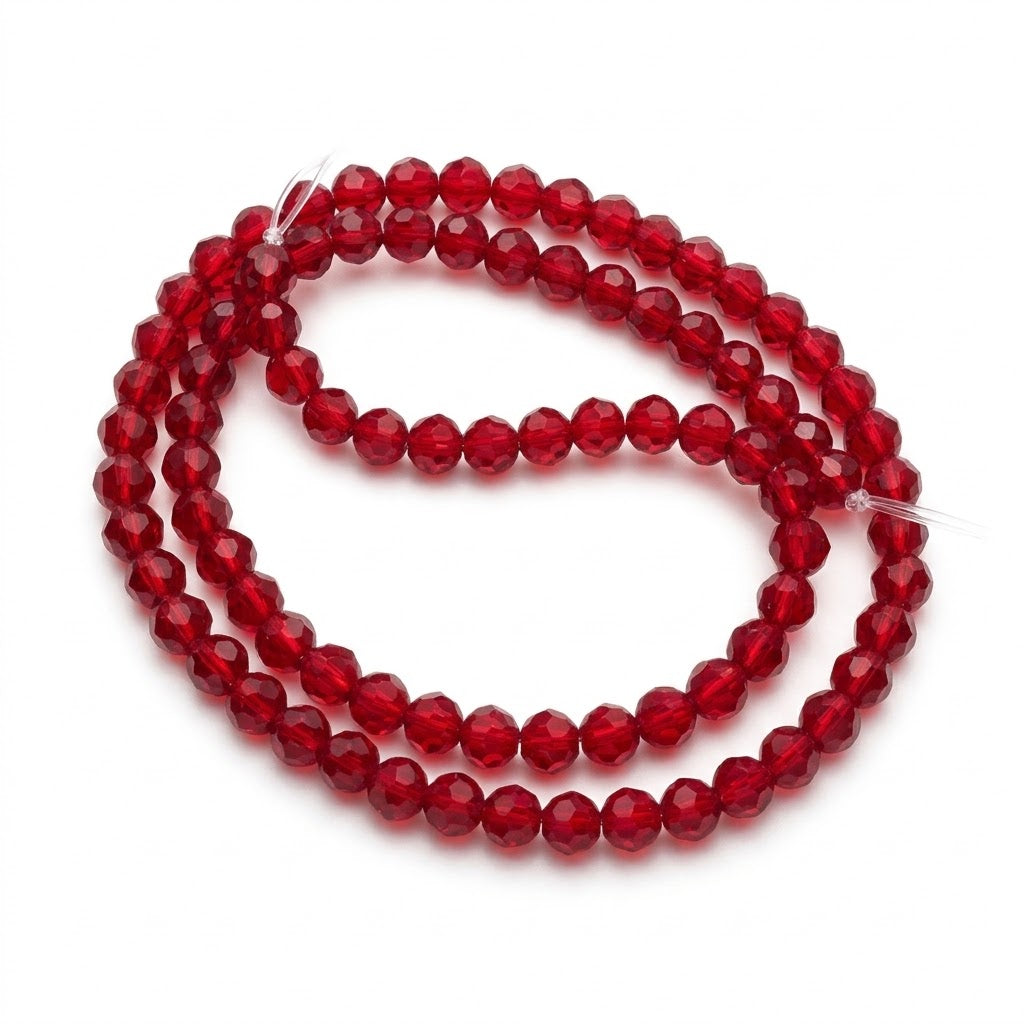 Cristal rondell 4x3 MM rojo oscuro