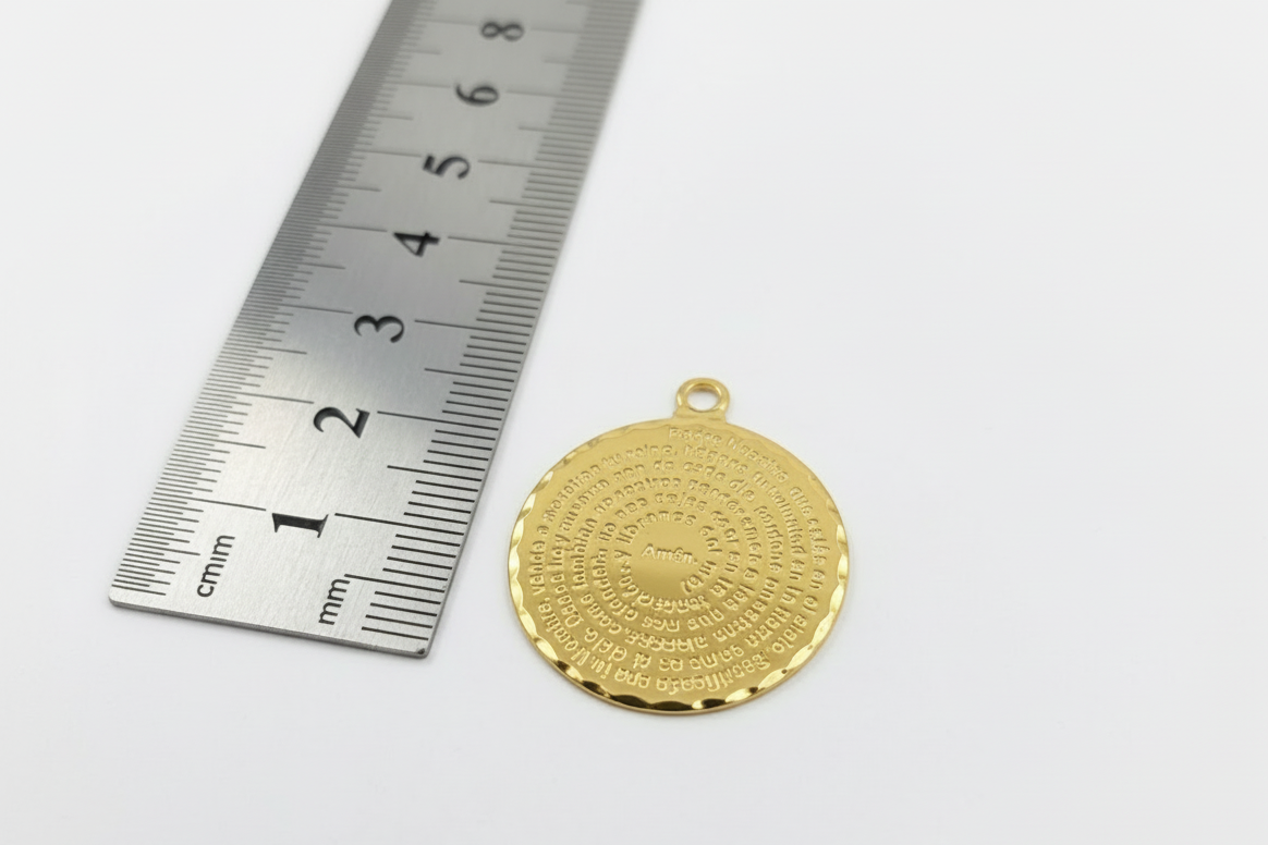 DD026-Medalla Padre Nuestro 25 MM