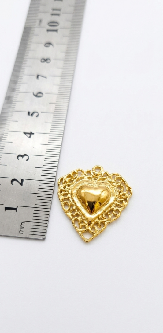 Dije corazon detente calado