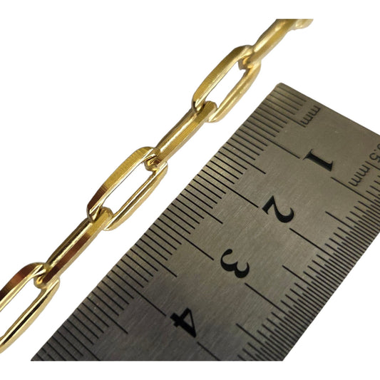Cadena eslabon rect 12 x 7 mm dor
