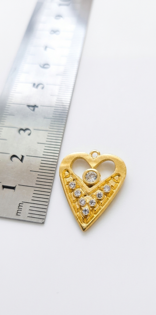 Dije corazon circonado