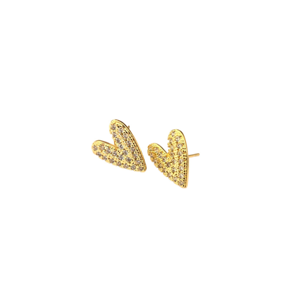 Aros corazón circon