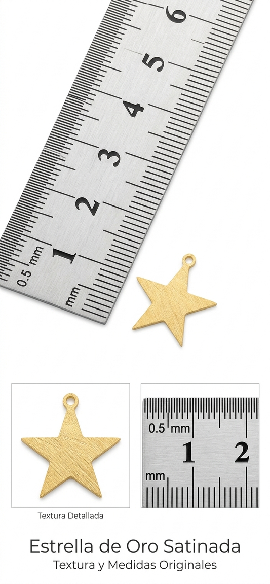 DD020- Dije estrella lixada