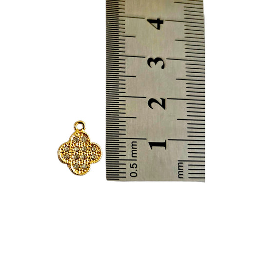 Dije trebol circón 9 MM