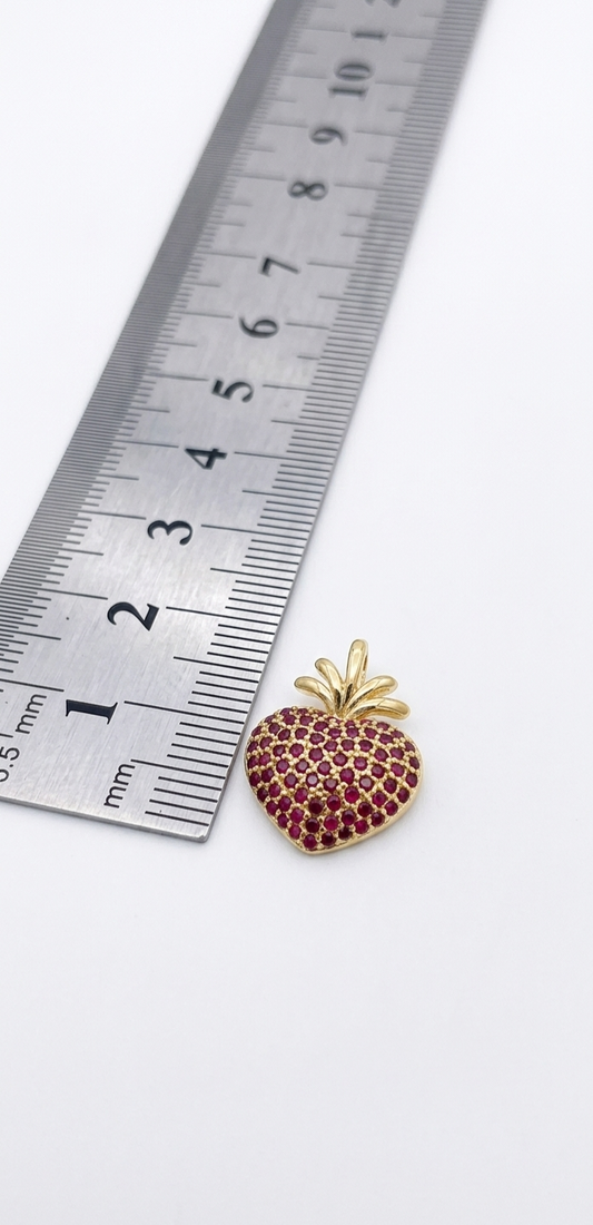 Dije detente corazón fuccia