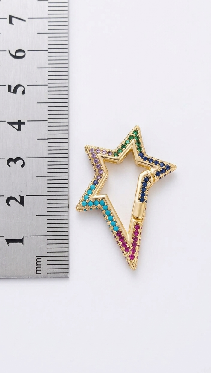 Maxi Broche estrella circón colores