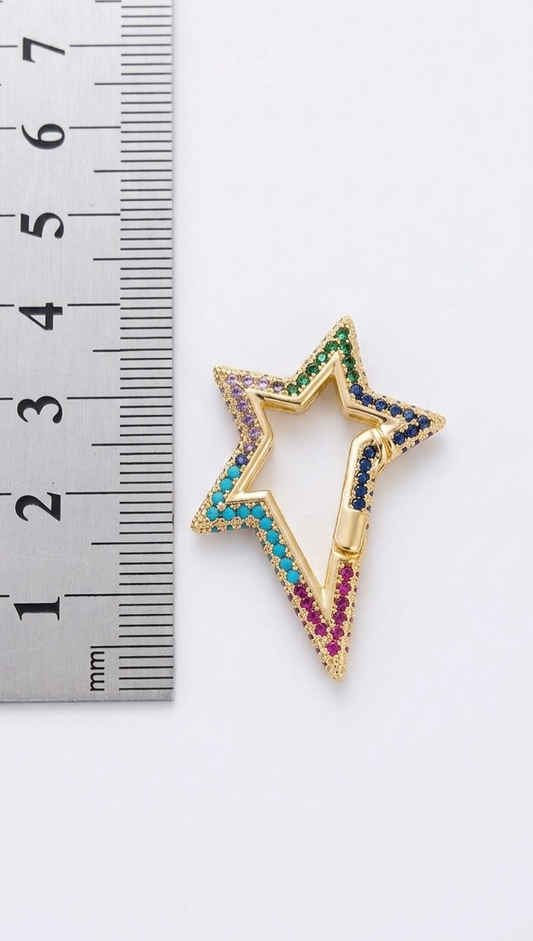 Maxi Broche estrella circón colores