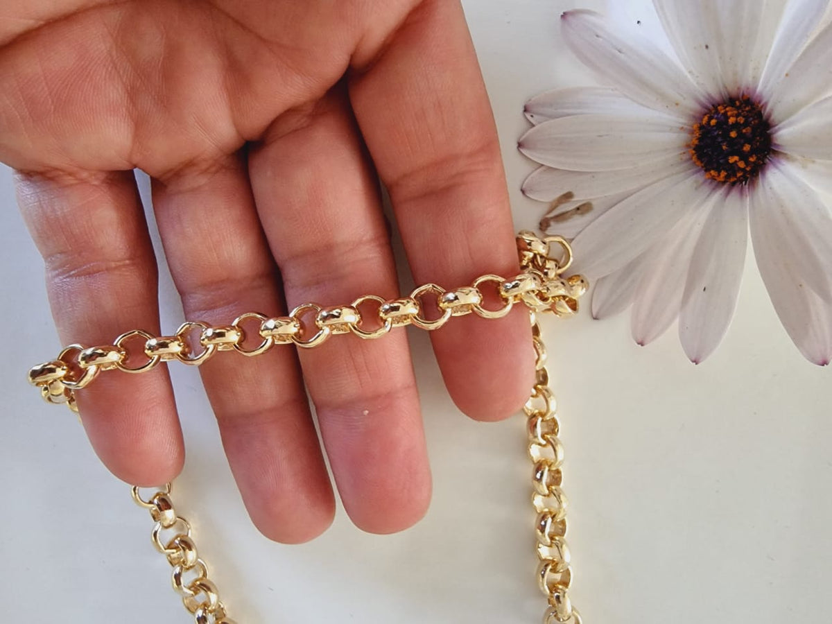 Cadena maxi rolo gold
