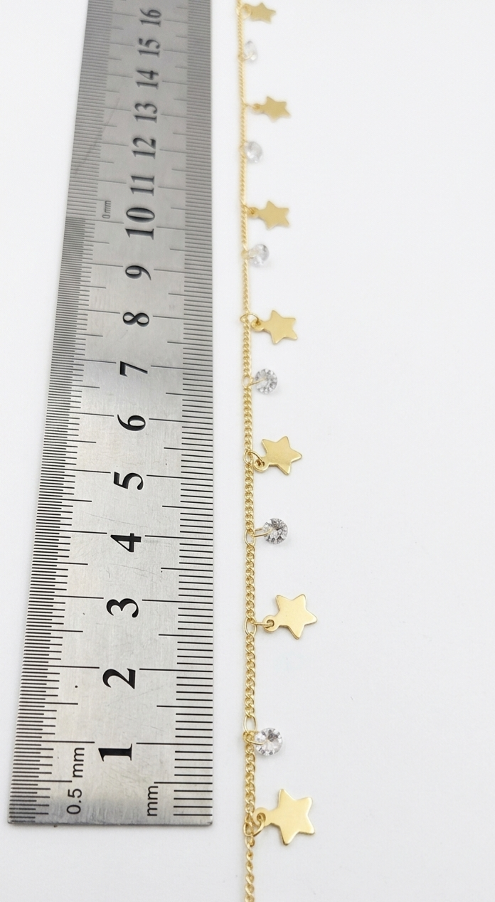 CA001 Cadena estrella y circon por metro