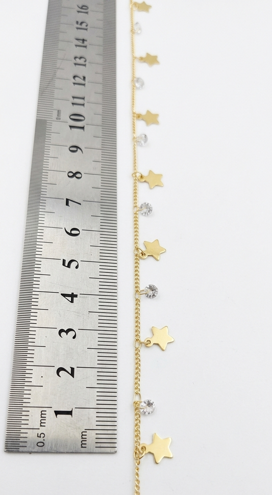CA001 Cadena estrella y circon por metro